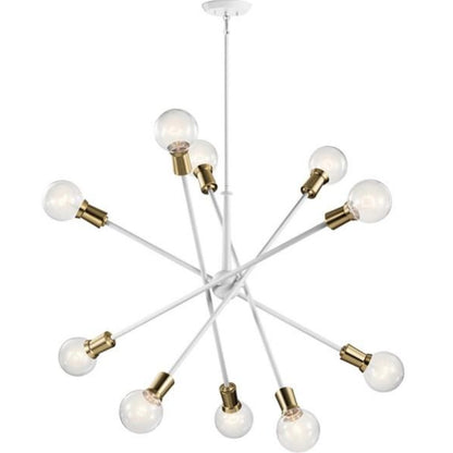 Armstrong 10-Light Chandelier, Chandelier, White