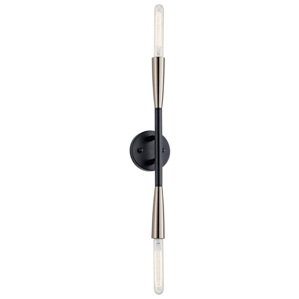 Vertical Branches Sconce, 2-Light Wall Sconce, Black