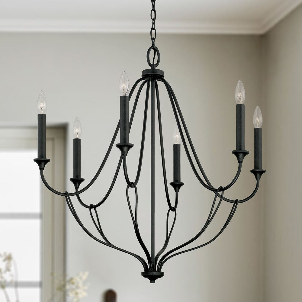 Luella Black Iron Chandelier | Lighting Connection