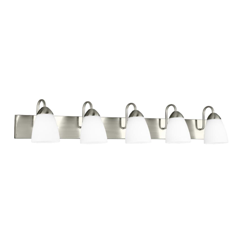 Barton 5-Light Vanity, Vanity, Brushed Nickel