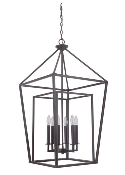Hudson 6 Light Cage Pendant in Oil Rubbed Bronze by Artcraft 45836-OB