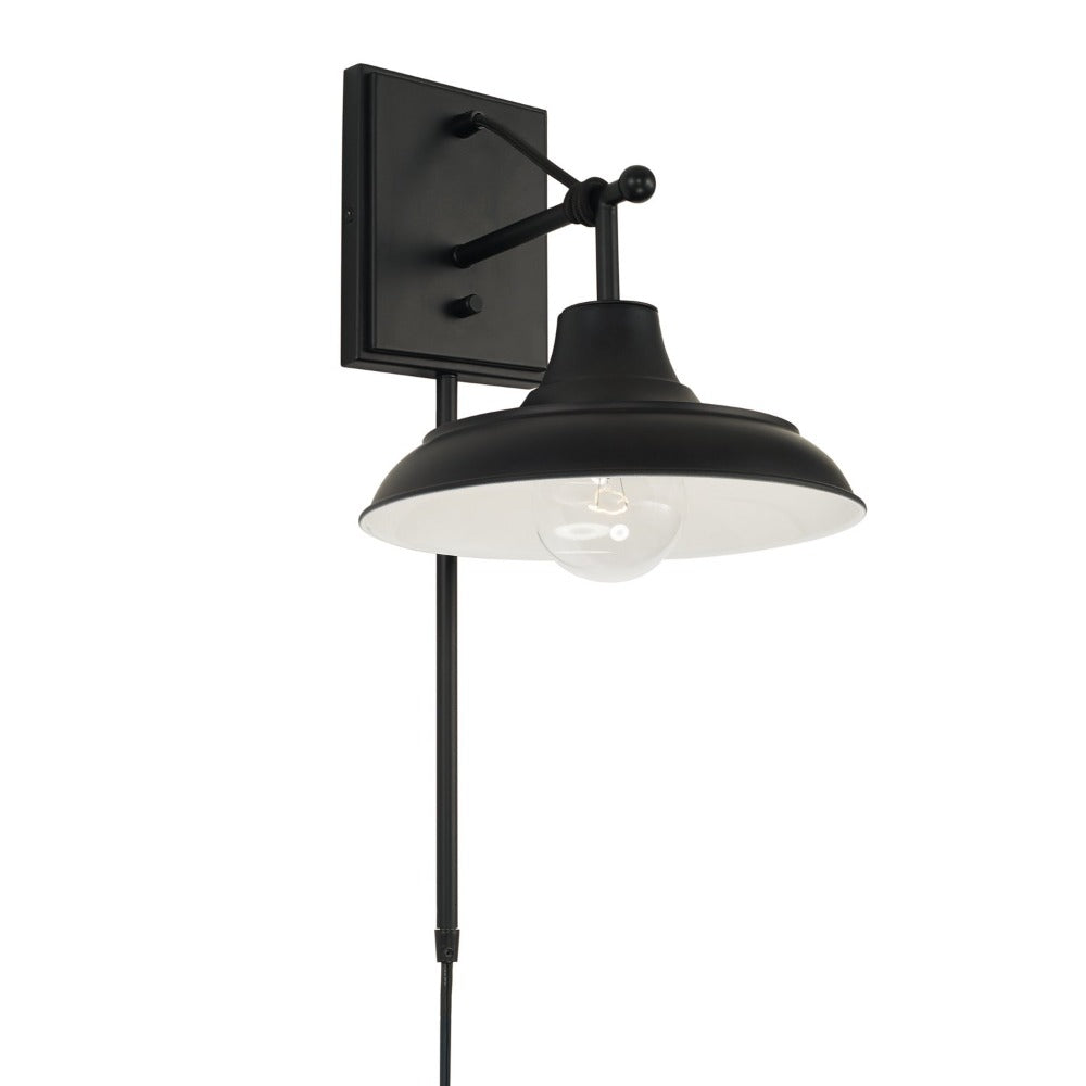 Lee 1-Light Wall Sconce, Wall Sconce, Matte Black