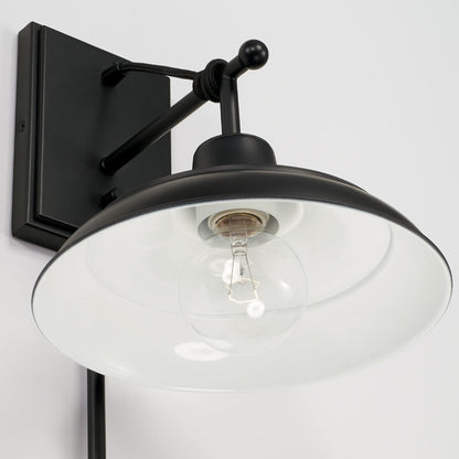 Lee 1-Light Wall Sconce, Wall Sconce, Matte Black