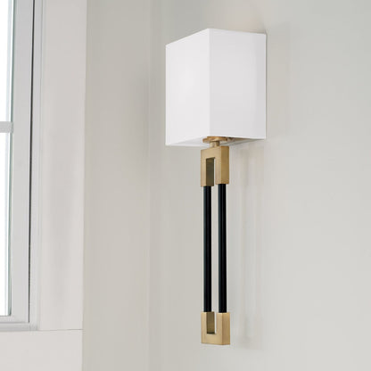Abbie 1-Light Sconce, Wall Sconce, Aged Brass