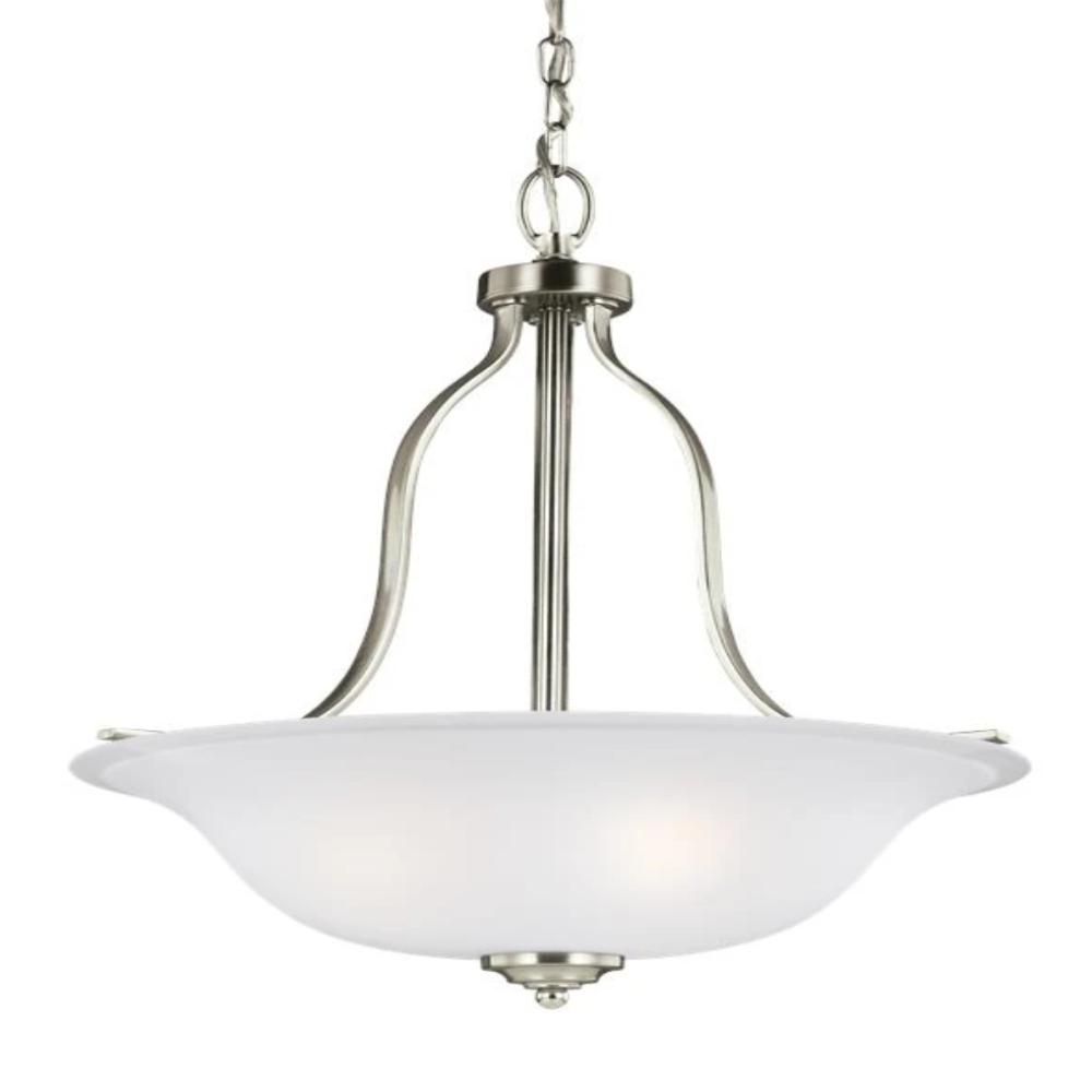 Hanover 3-Light Pendant, Pendant, Brushed Nickel