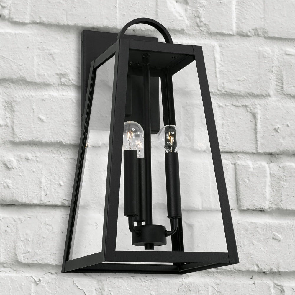 Andrew 3-light Outdoor Wall Lantern, Sconce, Black