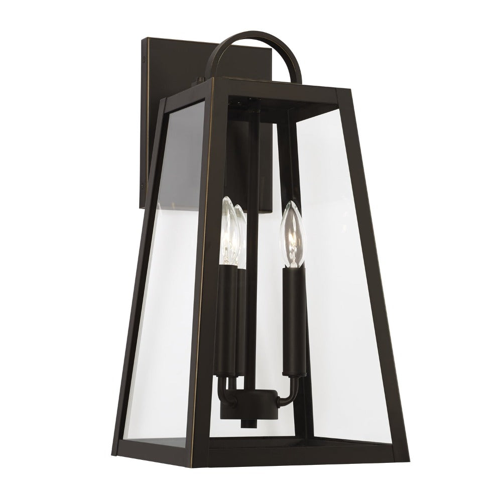 Andrew 3-light Outdoor Wall Lantern, Sconce, Oiled Bronze