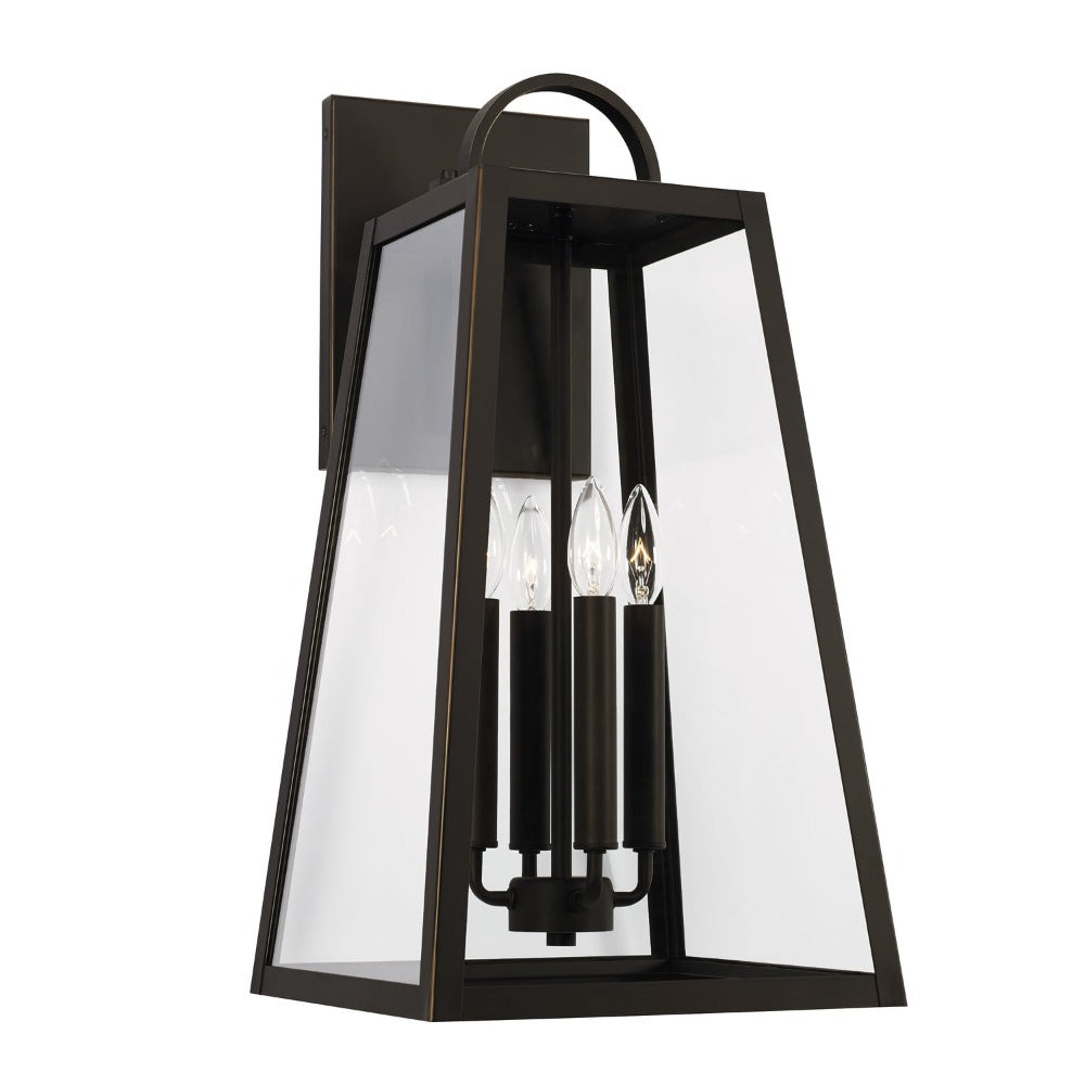 Andrew 4-light Outdoor Wall Lantern, Sconce, Oiled Bronze