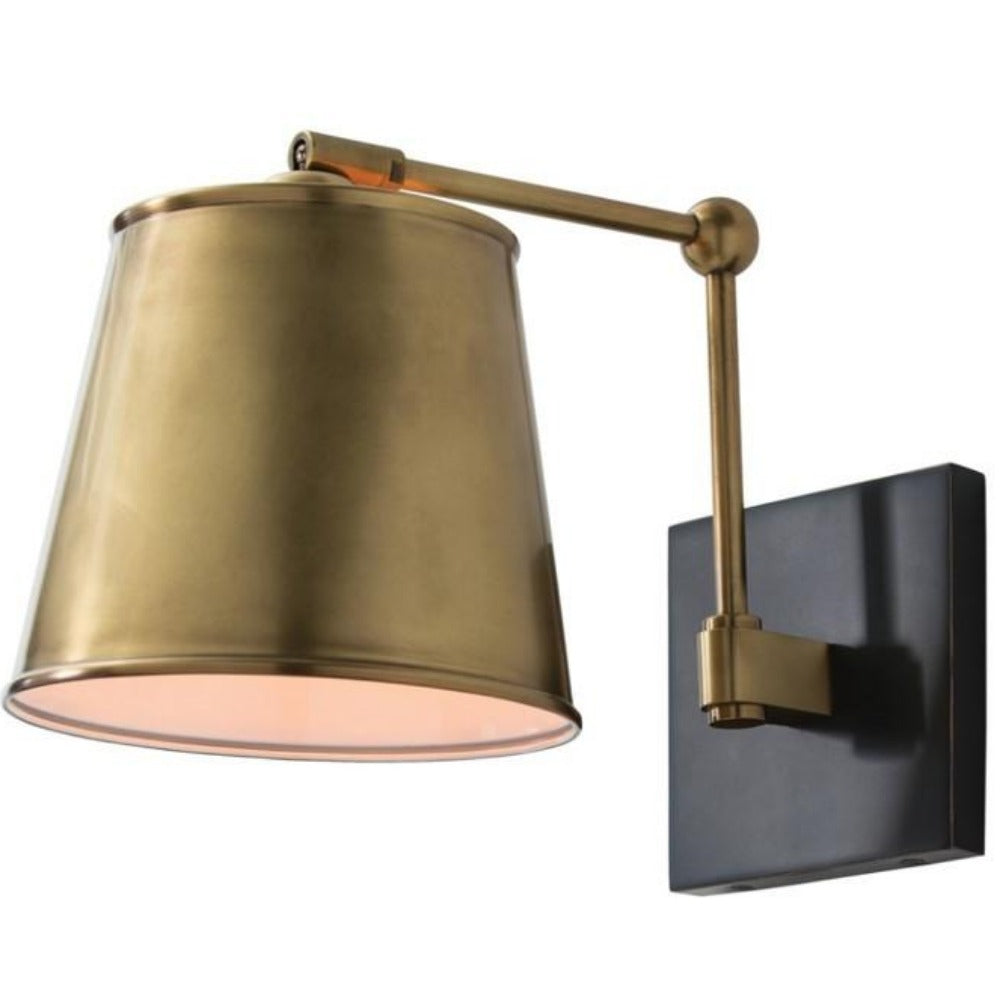Watson Wall Sconce in Antique Brass and Black by Arteriors Home 49020