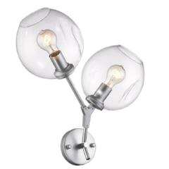 Fairfax 2 Light Sconce in Chrome with clear glass globe shades by Avenue Lighting HF8082-CH