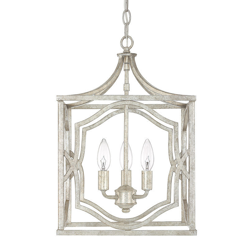 Blakely 3 Light Small Silver Open Cage Lantern by Capital Lighting 9481AS