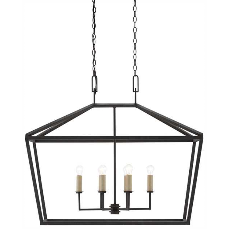Denison 6 Light Lantern in Molé Black by Currey and Company 9000-0289