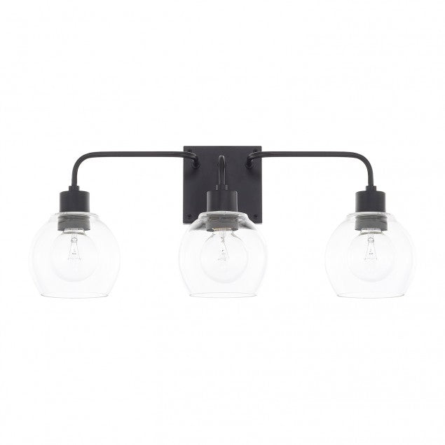 Tanner 3 Light Matte Black Vanity Light by Capital Lighting 120031MB-426