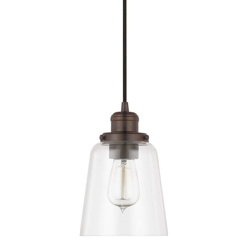 Glass Pendant in Burnished Bronze by Capital Lighting 3718BB-135