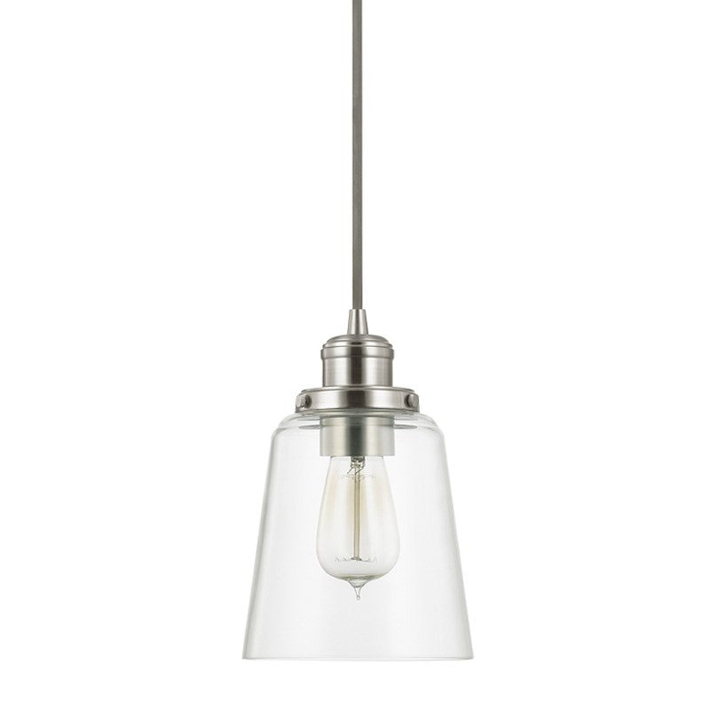 Glass Pendant in Brushed Nickel by Capital Lighting 3718BN-135