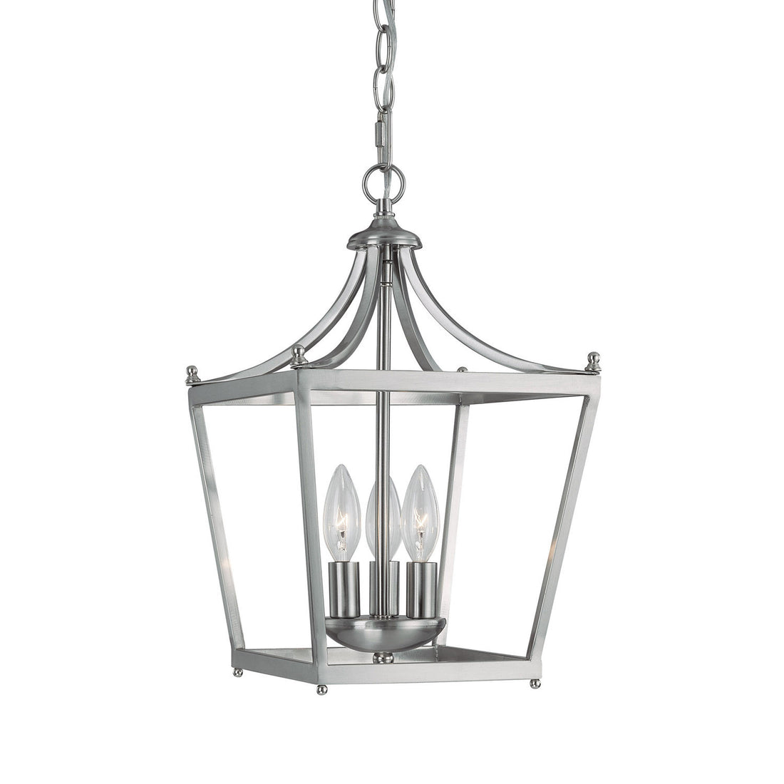 Capital Lighting 3 Light Small Stanton Pendant in Brushed Nickel 4036BN