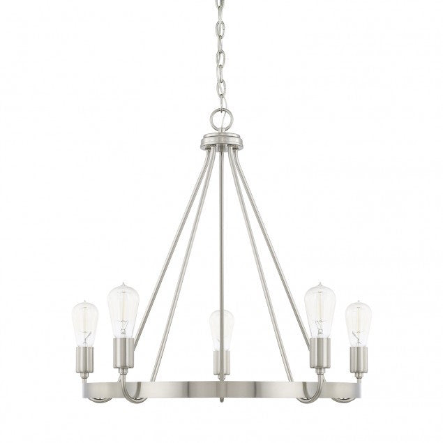1-Tier Tanner Chandelier in Brushed Nickel by Capital Lighting 420061BN