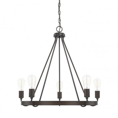 1-Tier Tanner Chandelier in Bronze by Capital Lighting 420061BZ