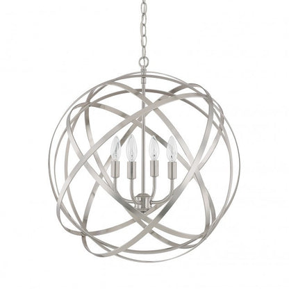 Axis 4 Light Orb Chandelier in Brushed Nickel by Capital Lighting 4234BN