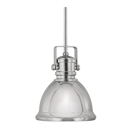 Industrial Polished Nickel Pendant Light by Capital Lighting 4431PN