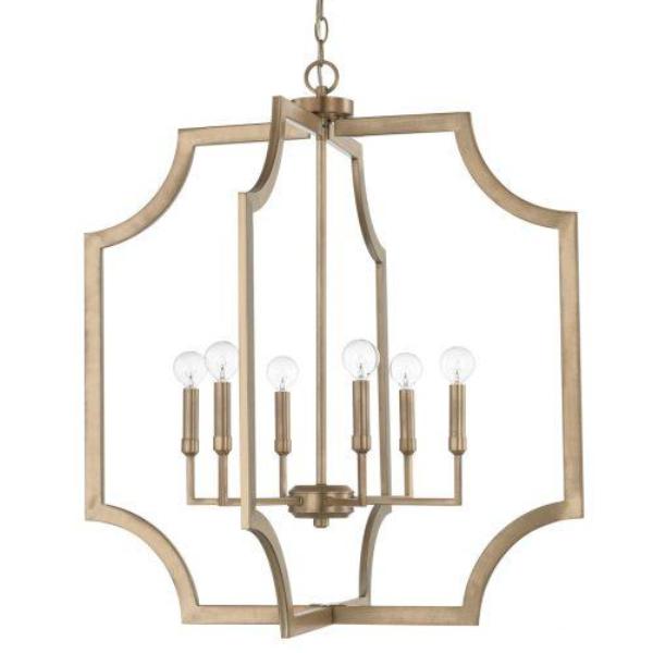 Chapman 6 Light Foyer in Aged Brass by Capital Lighting 526161AD