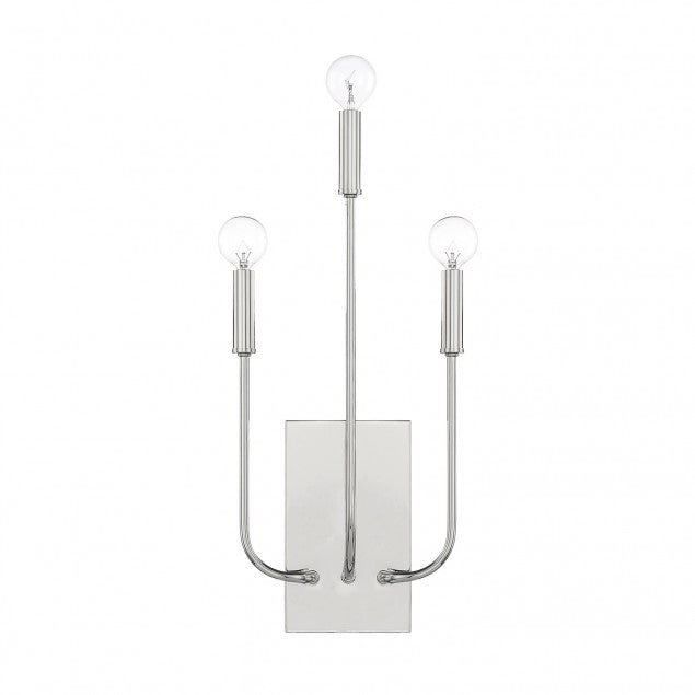 Zander Mid-Century Modern Wall Sconce in Polished Nickel by Capital Lighting 621931PN
