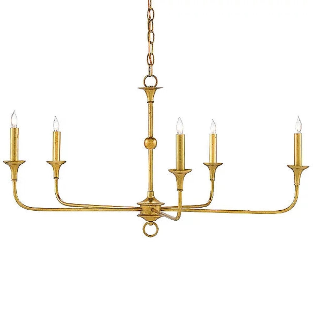 Peyton Chandelier, Chandelier, Gold Leaf