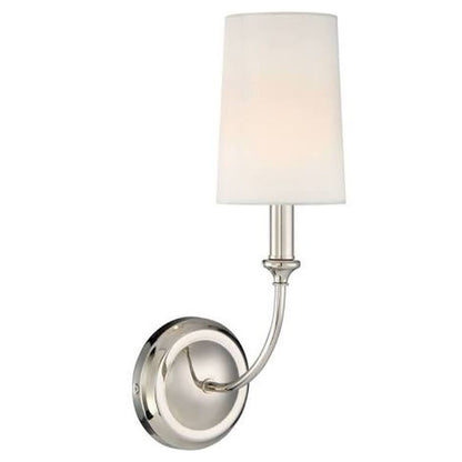 Sylvan 1 Light Sconce in Polished Nickel by Crystorama 2241-PN