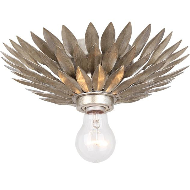 Crystorama 1 Light Broche Ceiling Mount in Antique Silver 500-SA_CEILING