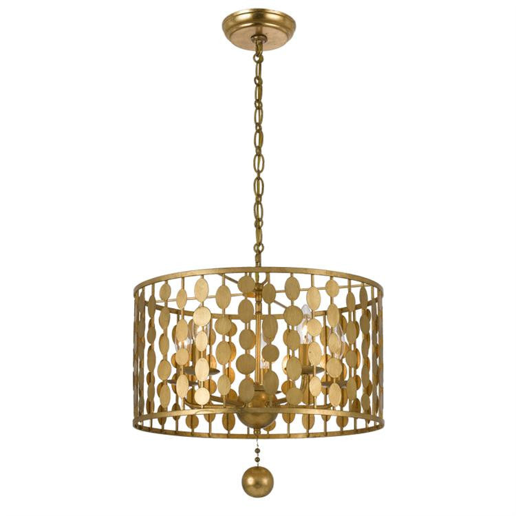 5 Light Layla Chandelier in Antique Gold by Crystorama 545-GA