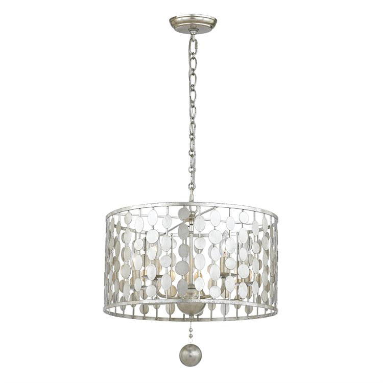 5 Light Layla Chandelier in Antique Silver by Crystorama 545-SA