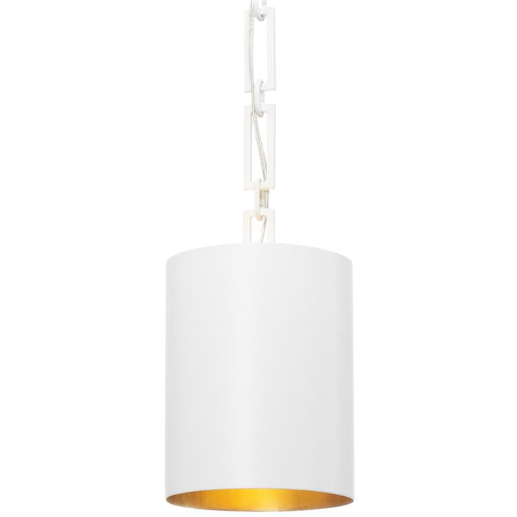 Alston 1-Light Mini Chandelier in Matte White/Antique Gold, by Crystorama Lighting, 8680-MT-GA