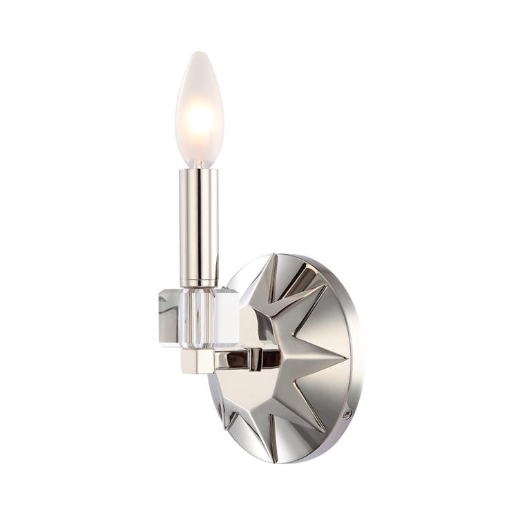 1 Light Carson Wall Sconce in Polished Nickel by Crystorama 8851-PN