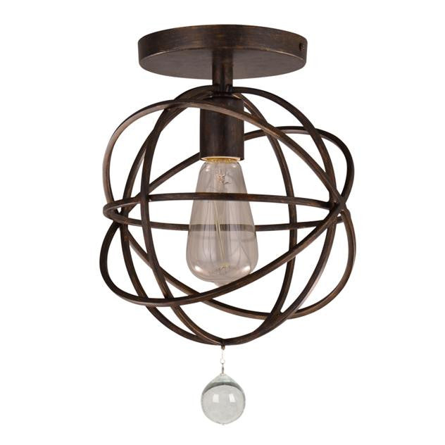 Solaris Orb Ceiling Mount by Crystorama in English Bronze 9220-EB_CEILING