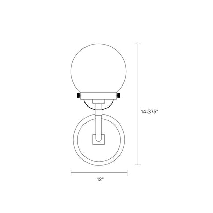 Basie Sconce, Sconce, Scale Drawing