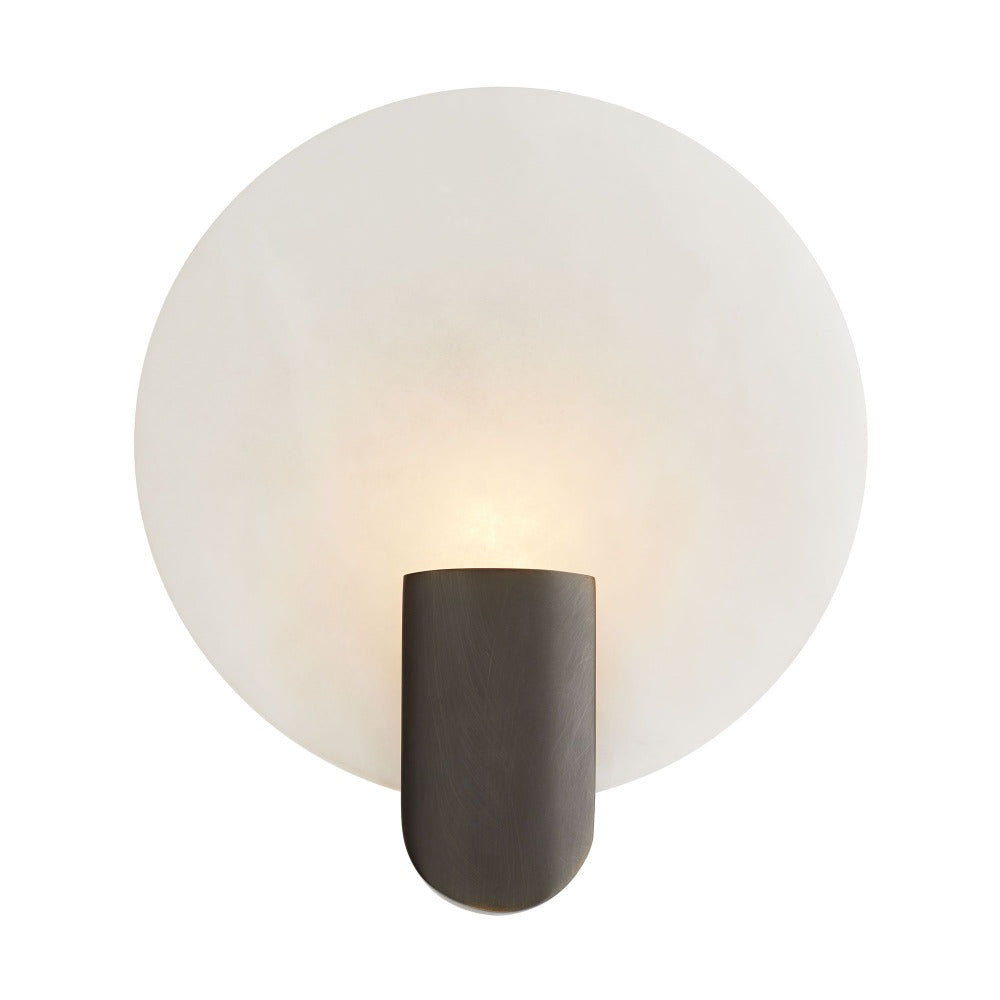 Cynthia Sconce, Bronze, Alabaster Glass, Minimalistic hallway lighting