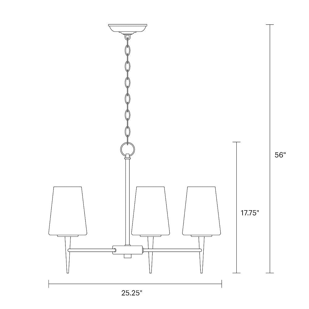 Driscoll Chandelier, Chandelier, Scale Drawing