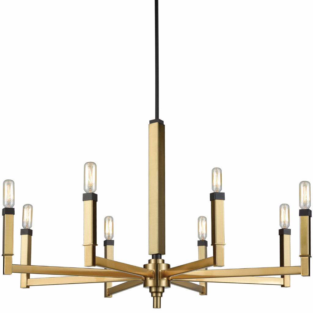 Large Mandeville Chandelier by Elk Lighting in Satin Brass and Oil Rubbed Bronze 67758/8