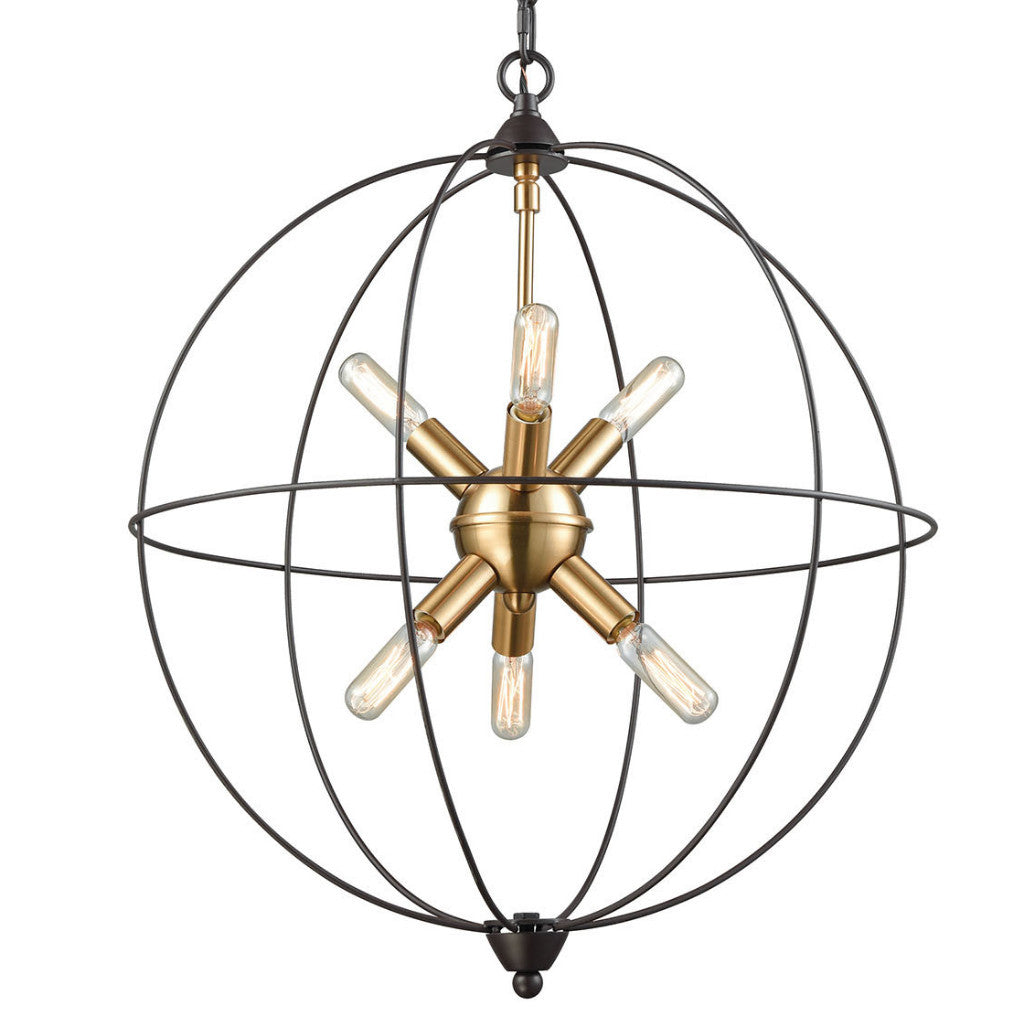 Loftin Chandelier, Oil Rubbed Bronze with Satin Brass Accents by ELK Lighting, 14511/6