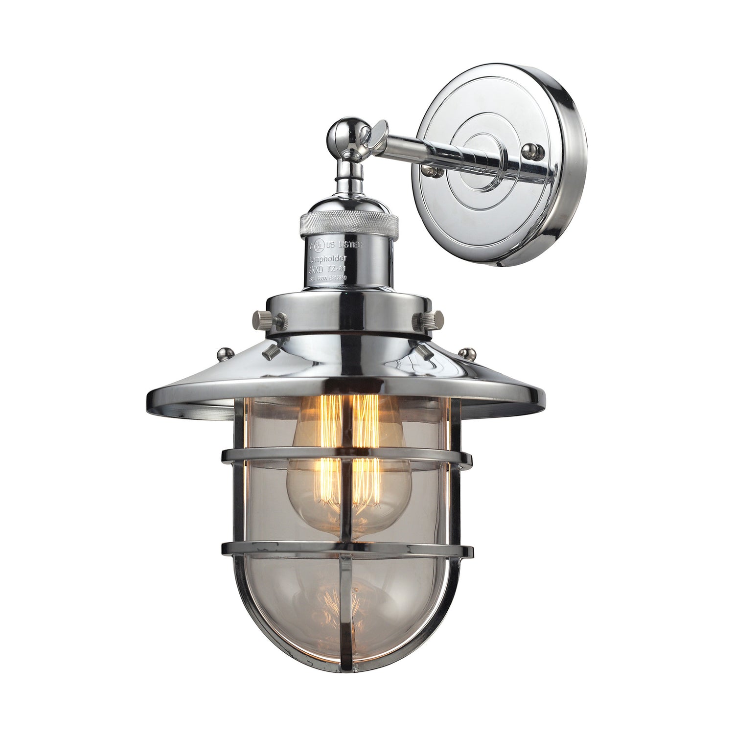 Seaport 1 Light Wall Sconce in Polished Chrome by Elk Lighting 66346-1