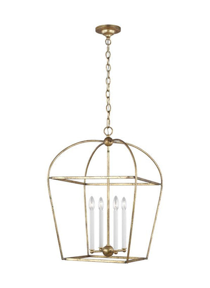 Arabella Lantern, Pendant, Antique Gold