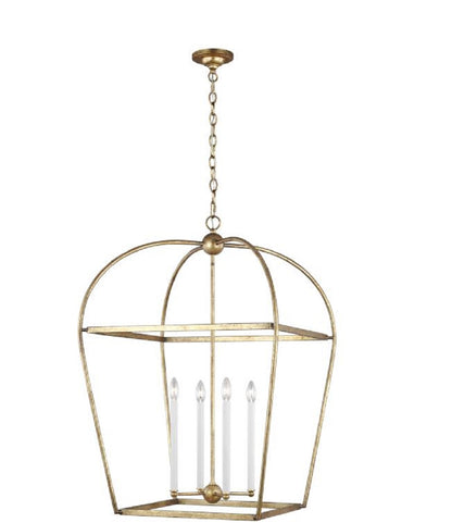 Arabella Lantern, Pendant, Antique Gold