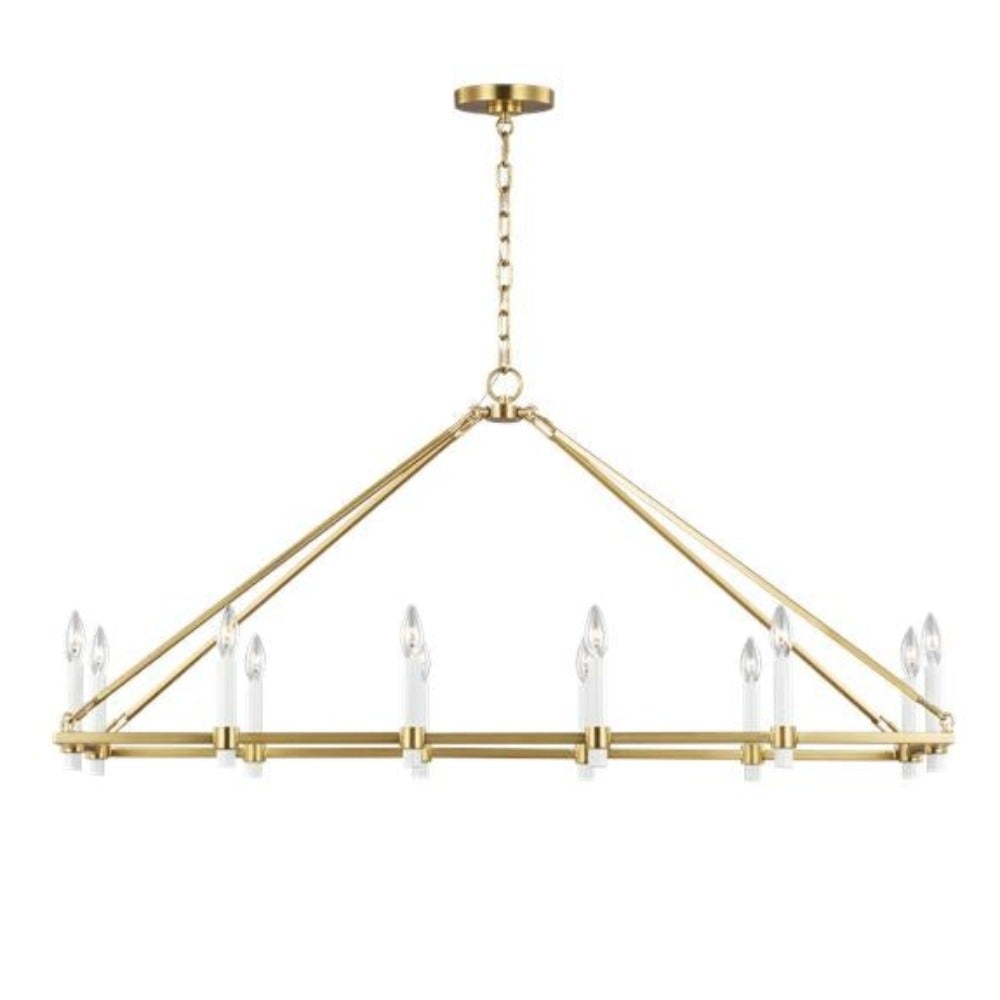 Kamila Chandelier, Chandelier, Burnished Brass