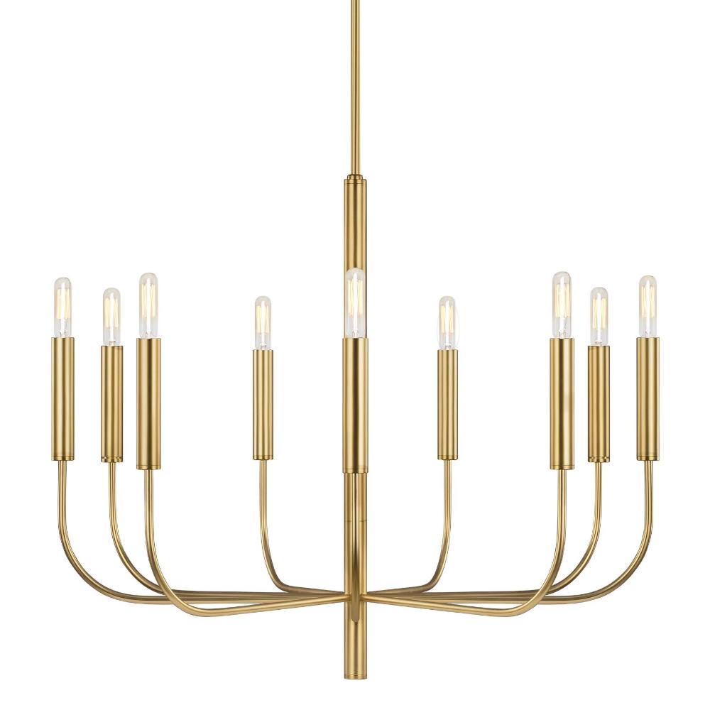 Fenella Chandelier, 6-Light Chandelier, Burnished Brass