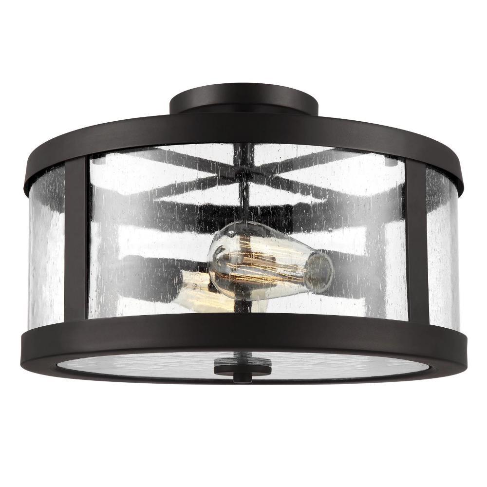 Harrow Ceiling Mount, 2-Light Semi-Flush Mount, Oil Rubbed Bronze