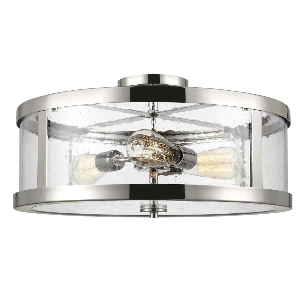 Harrow Ceiling Mount, 3-Light Semi-Flush Mount, Polished Nickel