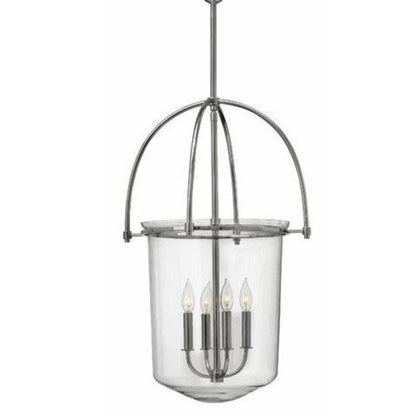 Clancy Bell Pendant, pendant,Polished Nickel