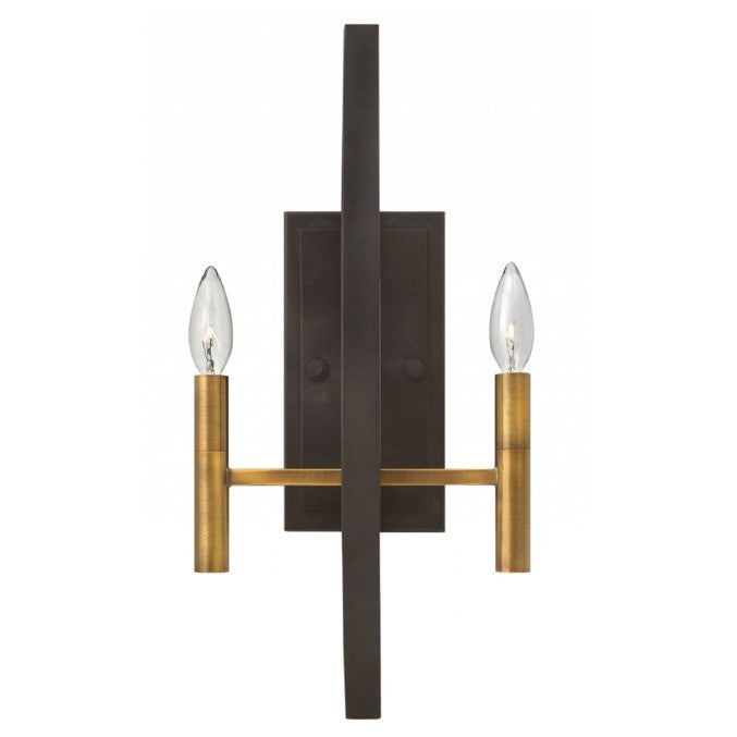 Euclid Sconce in Dark Spanish Bronze with Brass Accents by Hinkley 3460SB