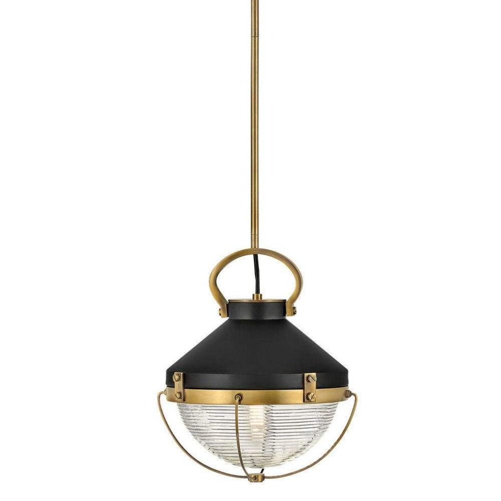 Haf Nautical Pendant, Pendant, Heritage Brass with Black accents