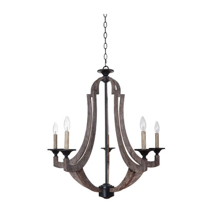 Winton 5 Light Chandelier in Weathered Pine by Craftmade 35125-WP